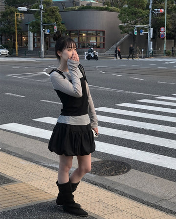 Cozy Bustier T-Shirt Set